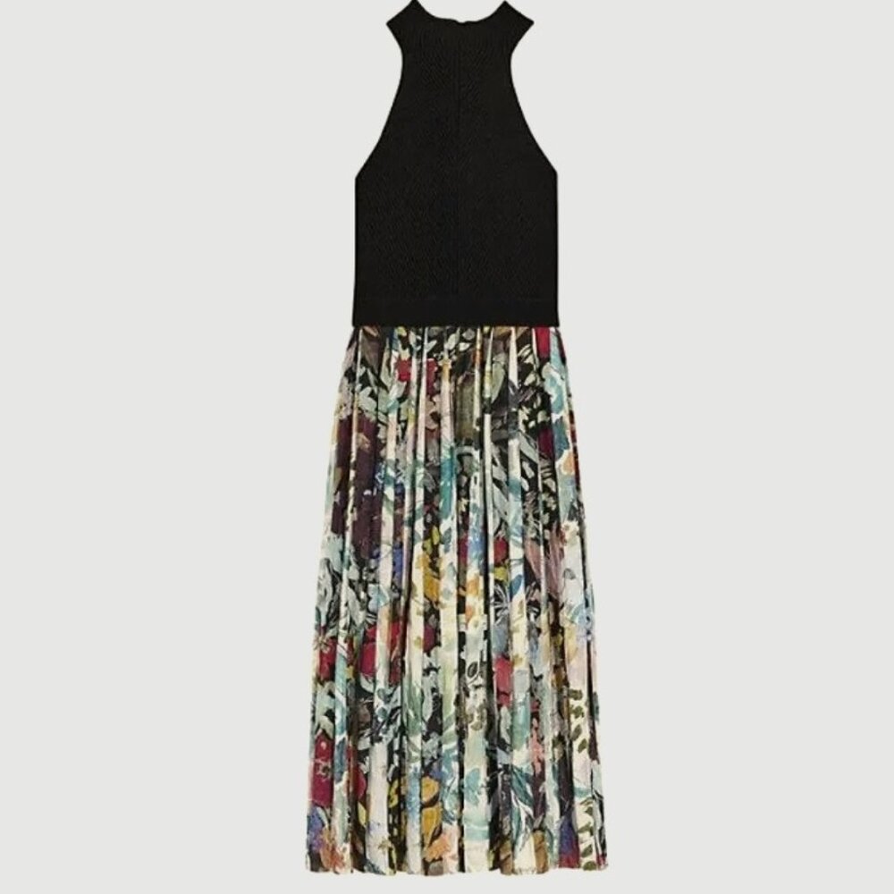 NWT  -- TED BAKER Corino Mockable Pleated Dress (Size 1)